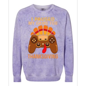 Happy Thanksgiving gaming fall Turkey gamer Colorblast Crewneck Sweatshirt