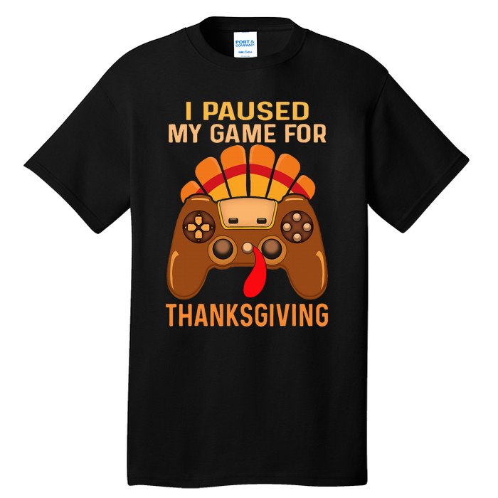 Happy Thanksgiving gaming fall Turkey gamer Tall T-Shirt