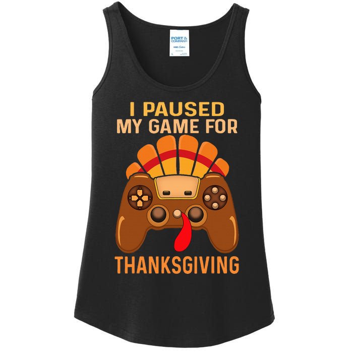 Happy Thanksgiving gaming fall Turkey gamer Ladies Essential Tank