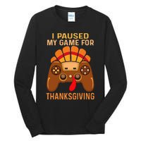 Happy Thanksgiving gaming fall Turkey gamer Tall Long Sleeve T-Shirt