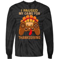 Happy Thanksgiving gaming fall Turkey gamer Tie-Dye Long Sleeve Shirt