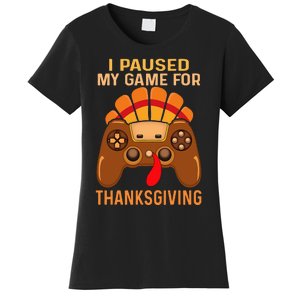 Happy Thanksgiving gaming fall Turkey gamer Women's T-Shirt