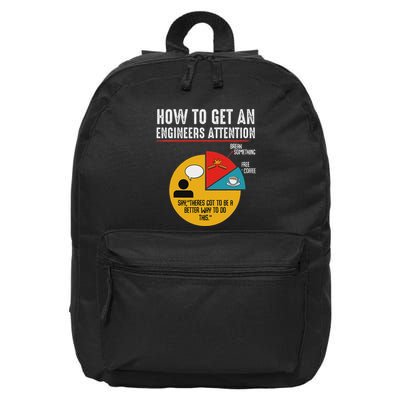 How To Get An Engineers Attention Engineer Technology Funny 16 in Basic Backpack
