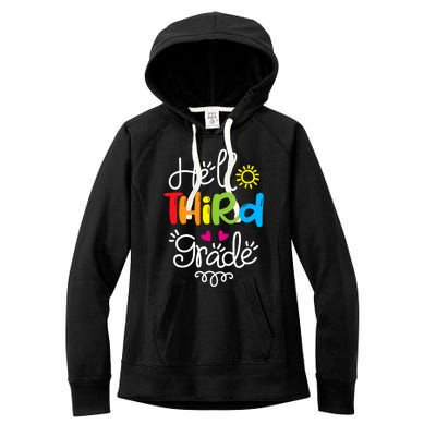 Hello Third Grade Fun 3rd Grade Back to School Gift Women's Fleece Hoodie