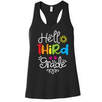 Hello Third Grade Fun 3rd Grade Back to School Gift Women's Racerback Tank