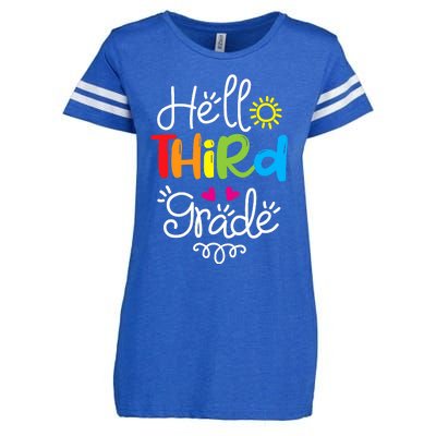 Hello Third Grade Fun 3rd Grade Back to School Gift Enza Ladies Jersey Football T-Shirt