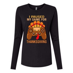 Happy Thanksgiving gaming fall Turkey gamer Womens Cotton Relaxed Long Sleeve T-Shirt