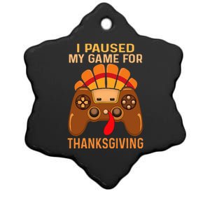 Happy Thanksgiving gaming fall Turkey gamer Ceramic Star Ornament