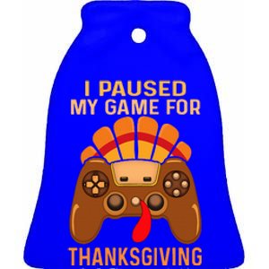 Happy Thanksgiving gaming fall Turkey gamer Ceramic Bell Ornament