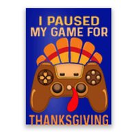 Happy Thanksgiving gaming fall Turkey gamer Poster