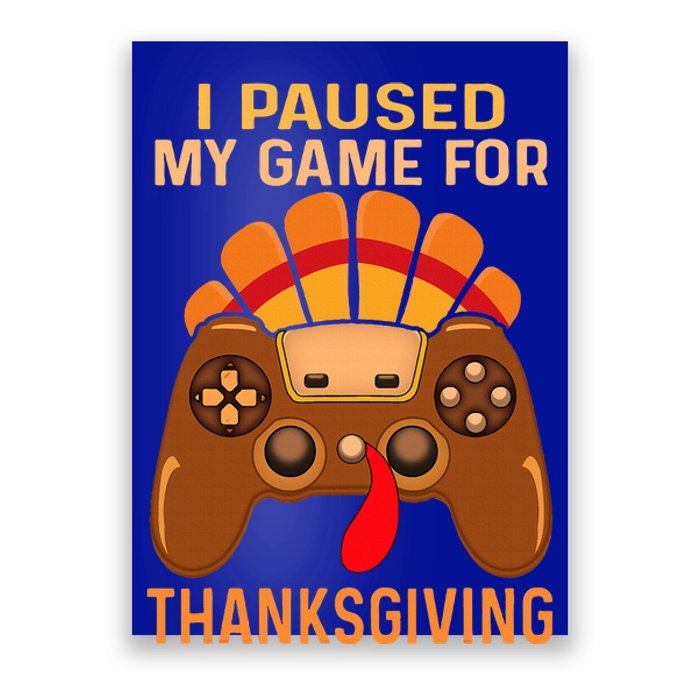 Happy Thanksgiving gaming fall Turkey gamer Poster