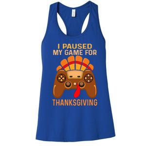 Happy Thanksgiving gaming fall Turkey gamer Women's Racerback Tank