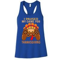 Happy Thanksgiving gaming fall Turkey gamer Women's Racerback Tank