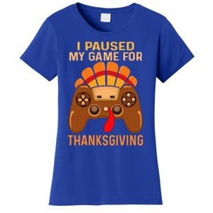 Happy Thanksgiving gaming fall Turkey gamer Women's T-Shirt