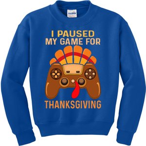 Happy Thanksgiving gaming fall Turkey gamer Kids Sweatshirt