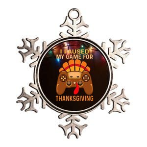 Happy Thanksgiving gaming fall Turkey gamer Metallic Star Ornament