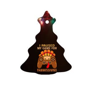 Happy Thanksgiving gaming fall Turkey gamer Ceramic Tree Ornament