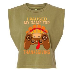 Happy Thanksgiving gaming fall Turkey gamer Garment-Dyed Women's Muscle Tee