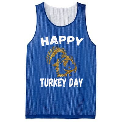 Happy Thanksgiving Great Gold Turkey Pilgrim Day Gift Mesh Reversible Basketball Jersey Tank