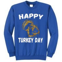 Happy Thanksgiving Great Gold Turkey Pilgrim Day Gift Tall Sweatshirt