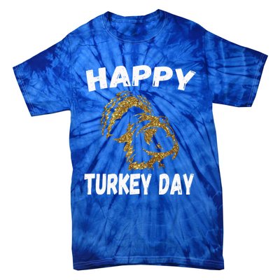 Happy Thanksgiving Great Gold Turkey Pilgrim Day Gift Tie-Dye T-Shirt