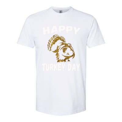 Happy Thanksgiving Great Gold Turkey Pilgrim Day Gift Softstyle® CVC T-Shirt