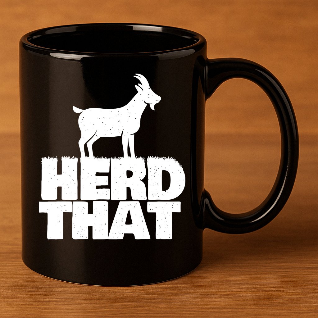 Herd That Goat Farm Animal Lover Rancher Farmer Farming 11oz C Handle Ceramic Mug