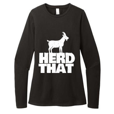 Herd That Goat Farm Animal Lover Rancher Farmer Farming Womens CVC Long Sleeve Shirt