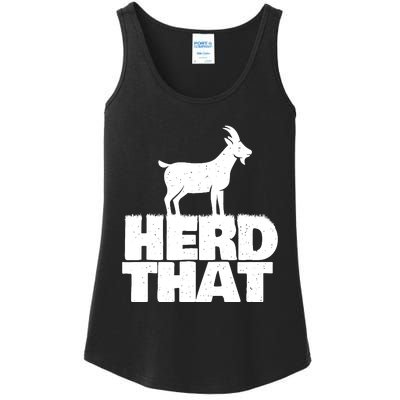 Herd That Goat Farm Animal Lover Rancher Farmer Farming Ladies Essential Tank