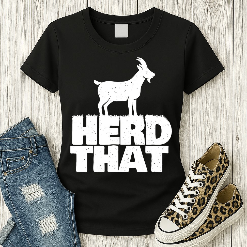 Herd That Goat Farm Animal Lover Rancher Farmer Farming Womens T-Shirt