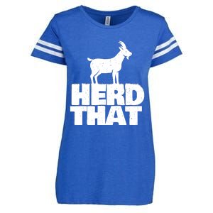 Herd That Goat Farm Animal Lover Rancher Farmer Farming Enza Ladies Jersey Football T-Shirt