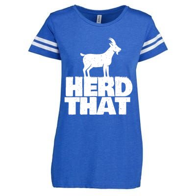 Herd That Goat Farm Animal Lover Rancher Farmer Farming Enza Ladies Jersey Football T-Shirt