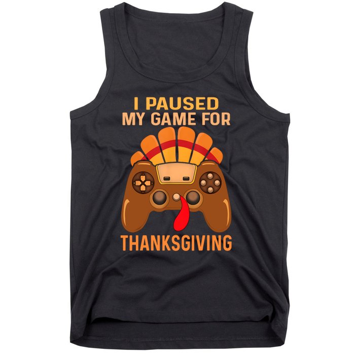 Happy Thanksgiving Gaming Fall Turkey Gamer Tank Top