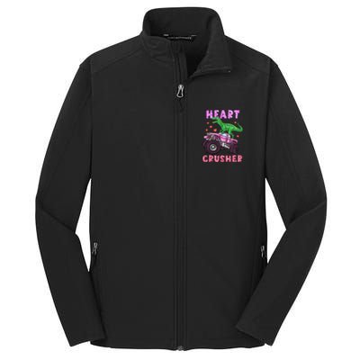 Heart Tmeaningful Giftrex Crusher Dinosaur Valentines Day Gift Core Soft Shell Jacket