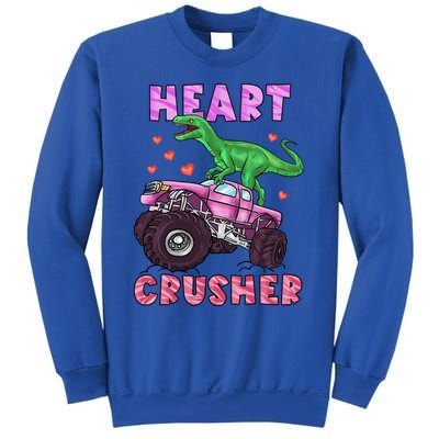 Heart Tmeaningful Giftrex Crusher Dinosaur Valentines Day Gift Sweatshirt