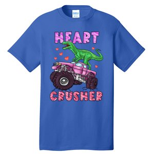 Heart Tmeaningful Giftrex Crusher Dinosaur Valentines Day Gift Tall T-Shirt