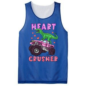 Heart Tmeaningful Giftrex Crusher Dinosaur Valentines Day Gift Mesh Reversible Basketball Jersey Tank