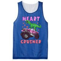 Heart Tmeaningful Giftrex Crusher Dinosaur Valentines Day Gift Mesh Reversible Basketball Jersey Tank