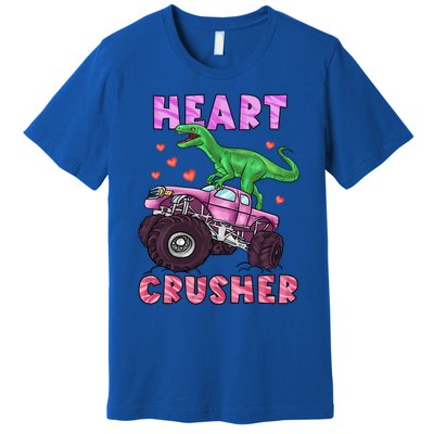 Heart Tmeaningful Giftrex Crusher Dinosaur Valentines Day Gift Premium T-Shirt