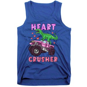 Heart Tmeaningful Giftrex Crusher Dinosaur Valentines Day Gift Tank Top