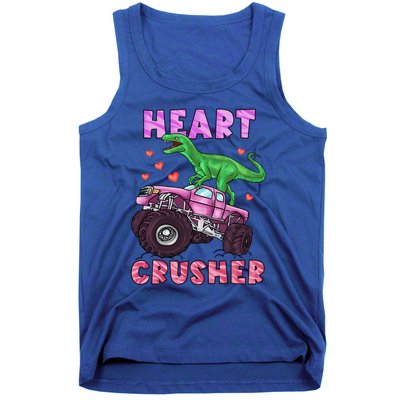 Heart Tmeaningful Giftrex Crusher Dinosaur Valentines Day Gift Tank Top