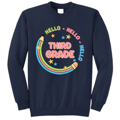 Hello Third Grade Tall Sweatshirt