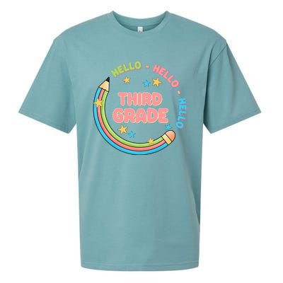 Hello Third Grade Sueded Cloud Jersey T-Shirt