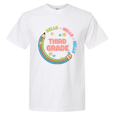 Hello Third Grade Garment-Dyed Heavyweight T-Shirt