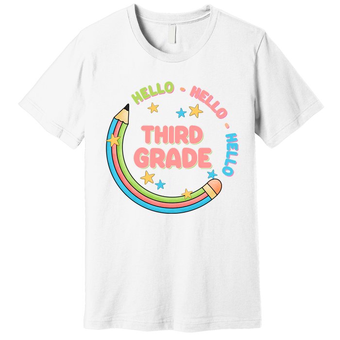 Hello Third Grade Premium T-Shirt