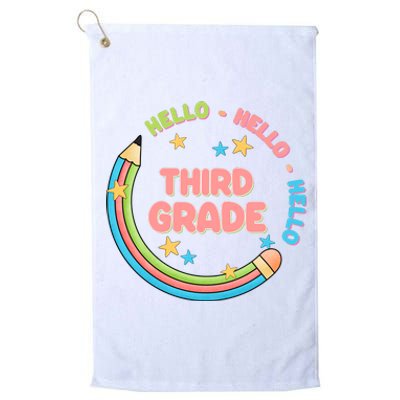 Hello Third Grade Platinum Collection Golf Towel