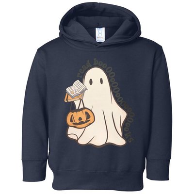 Halloween Teacher Ghost Reading Spooky Season Toddler Hoodie