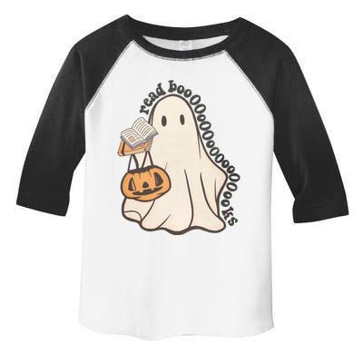 Halloween Teacher Ghost Reading Spooky Season Toddler Fine Jersey T-Shirt