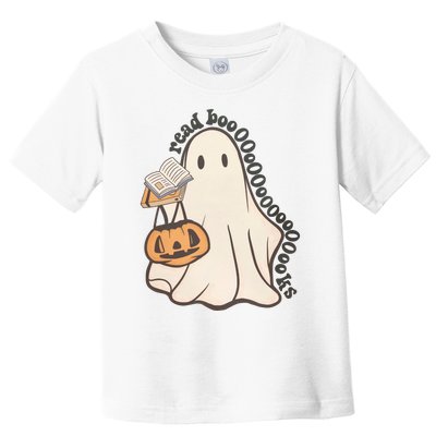 Halloween Teacher Ghost Reading Spooky Season Toddler T-Shirt