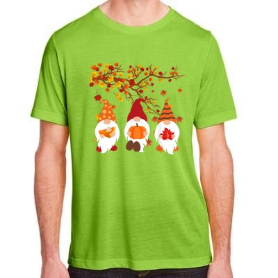 Halloween Three Gnomes Hat Leopard Pumpkin Fall Leaves Cool Gift Adult ChromaSoft Performance T-Shirt